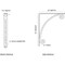 Ekena Millwork Legacy Wrought Iron Bracket, (Single center brace), Antiqued Warm Silver 1 1/2"W x 12"D x 15"H BKTM01X12X15SLEAWS - alternate 3